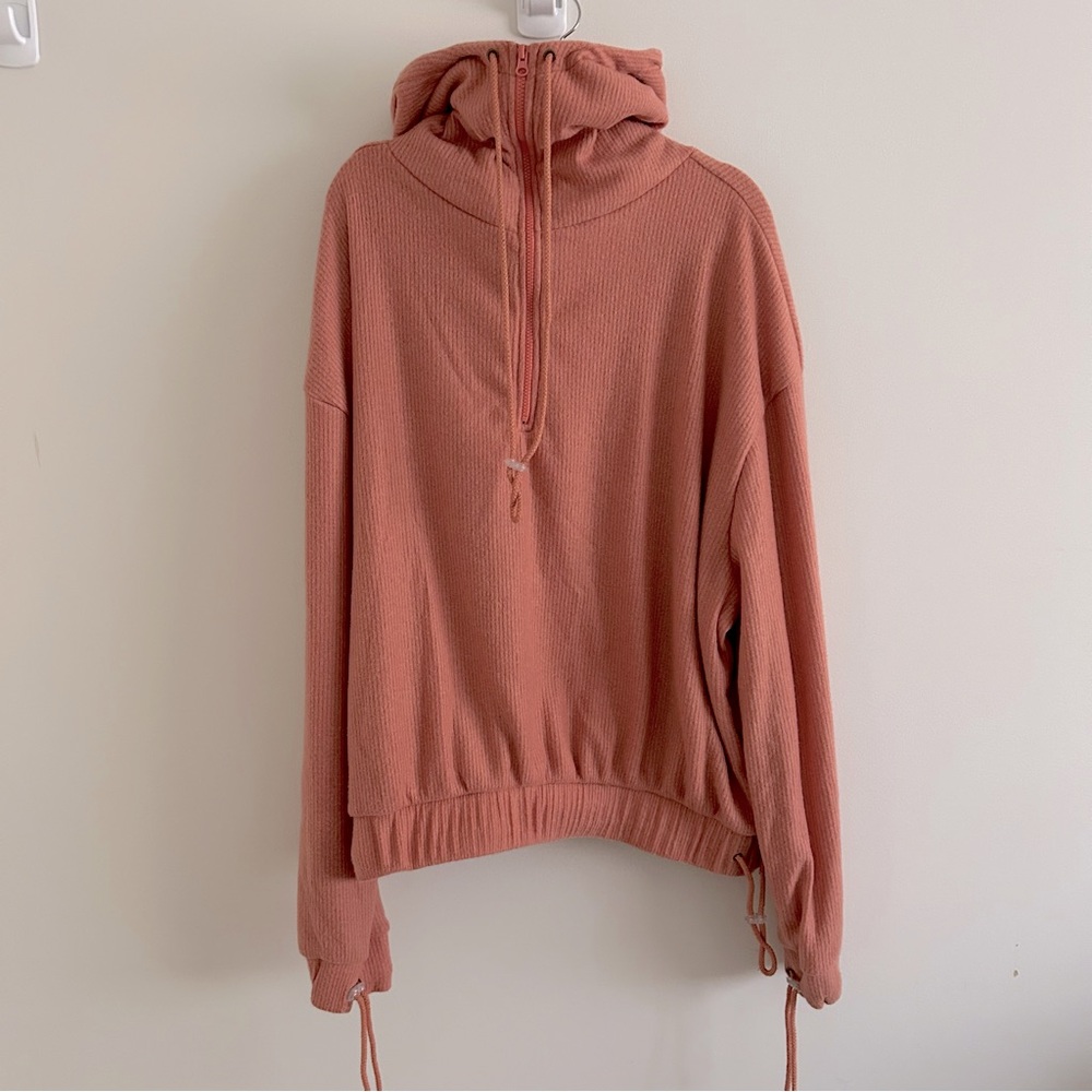 Laina Rauma Women's oversized size M copper rose Pink Hoodie EUC!